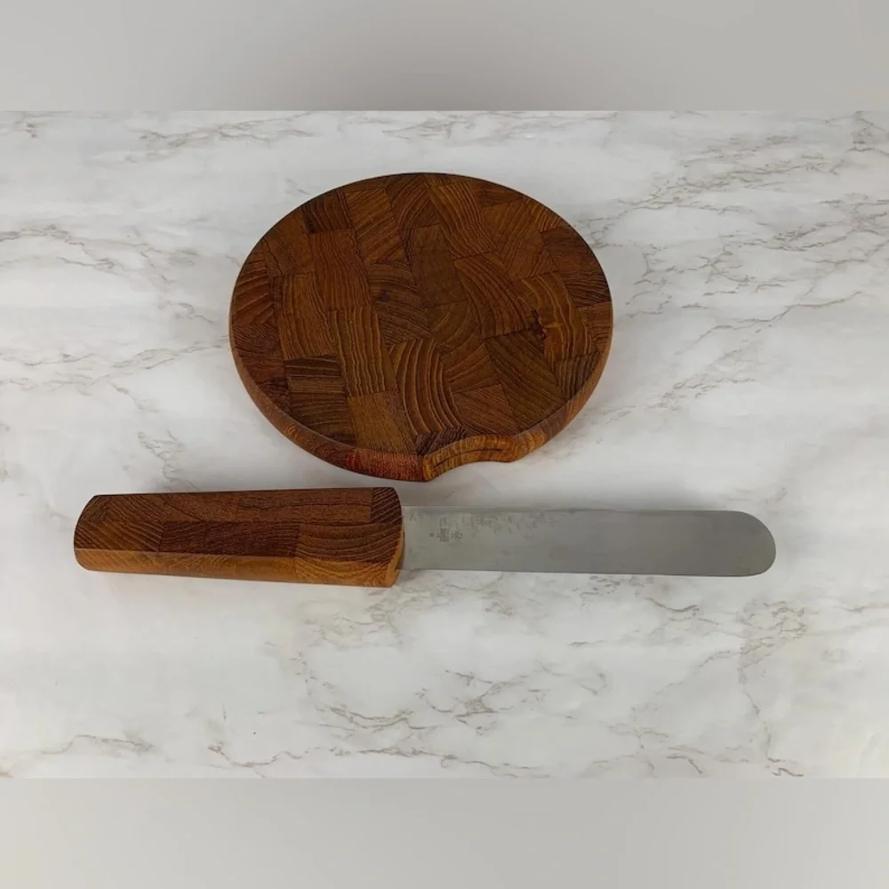Dansk Wooden Cheese Cutting Board Knife by Jens Quistgaard Mid Century Modern